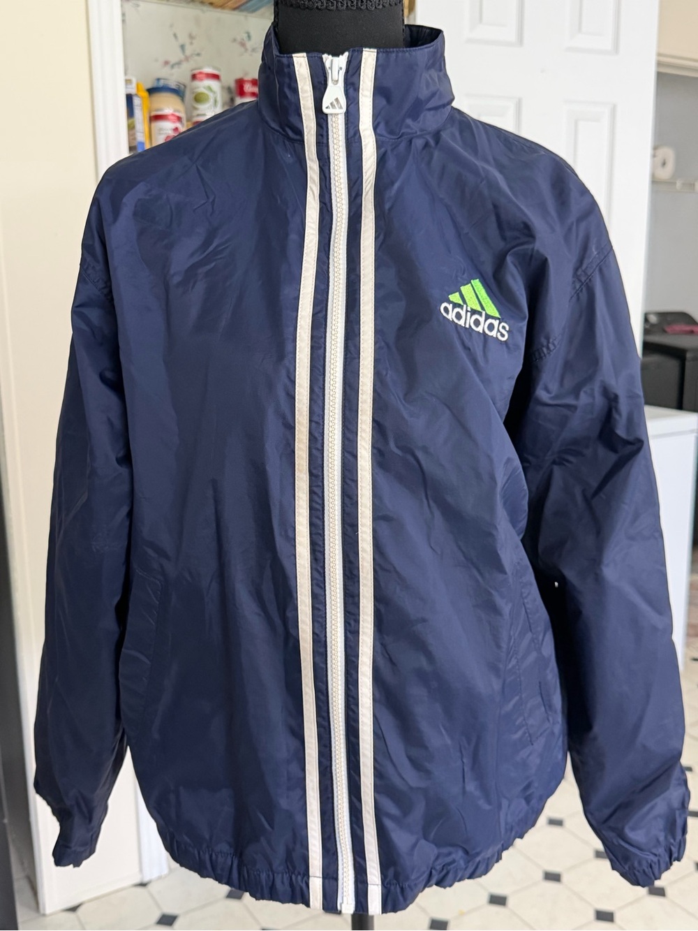 Vintage 1990s Navy Blue Adidas Windbreaker Size L